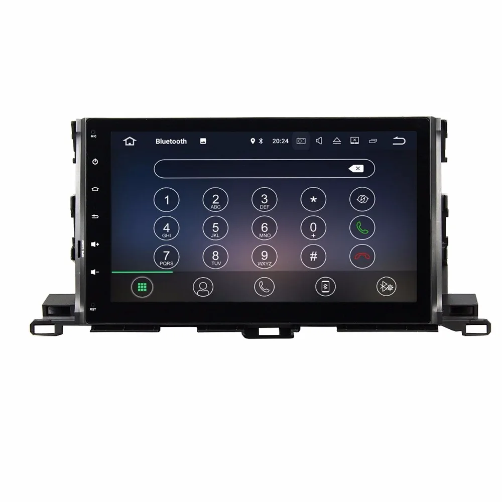 Excellent 10.1" Octa Core  Android 9.0 Car GPS radio Navigation for Toyota Highlander Kluger 2014-2016 with 4G/Wifi, DVR OBD 1