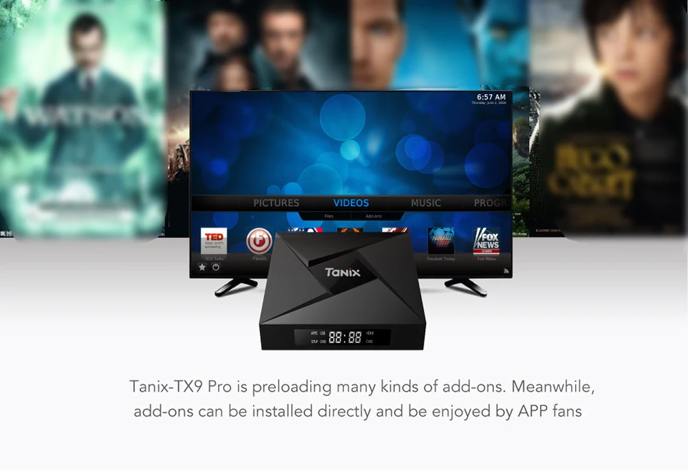 Tanix TX9 Pro Android 7,1 Smart tv Box Amlogic S912 Восьмиядерный Bluetooth 3 ГБ ОЗУ 32 Гб ПЗУ ТВ приставка HDMI IP tv медиаплеер