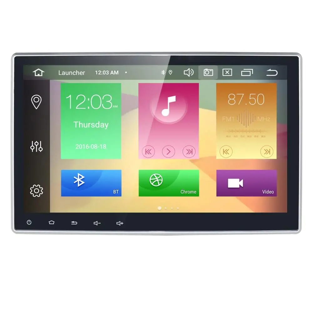 Head Unit 4+ 64G 10," Автомобильный мультимедийный плеер 1Din стерео для Android 9,0 с регулируемым экраном вверх вниз Wifi bluetooth gps Nav радио плеер - Цвет: Head Unit