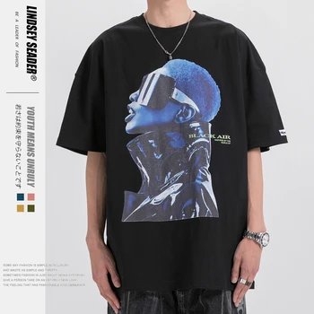 

Lindsey Seader Unisex Men Hiphop Singer Printed Letters City Short Sleeve 2020 Harajuku Loose Style Version Male Top Tee Tshirts