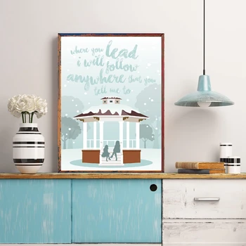 

Classic U.S. Drama Gilmore Girls Print 'Where You Lead' Canvas Poster Modern Wall Art Picture Canvas Painting Decor TV Show Fan