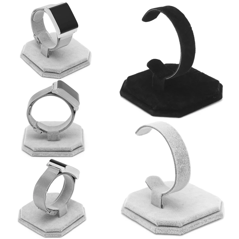 Special Price Rack-Stand-Holder Bangle Bracelet Watch Display Jewelry Velvet Black/white New 1-Pc C-Type-Design 16W87a0o