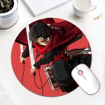 

New Design Attack on Titan Gamer Speed Mice Mat Small Rubber Mousepad Computer Game Rubber Round Mouse Pad