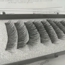 Pestañas postizas magnéticas 3D, 5 imanes, 8 Uds., duraderas, hechas a mano, de visón Artificial Natural, con pinzas