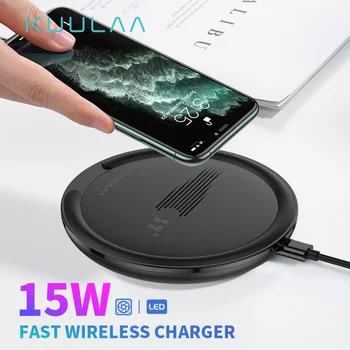 

KUULAA LED Display Fan Wireless Charger For iPhone 11 Pro X Xs Max Xr 8 Plus Fast Wireless Phone Charger For Xiaomi Mi9 Huawei