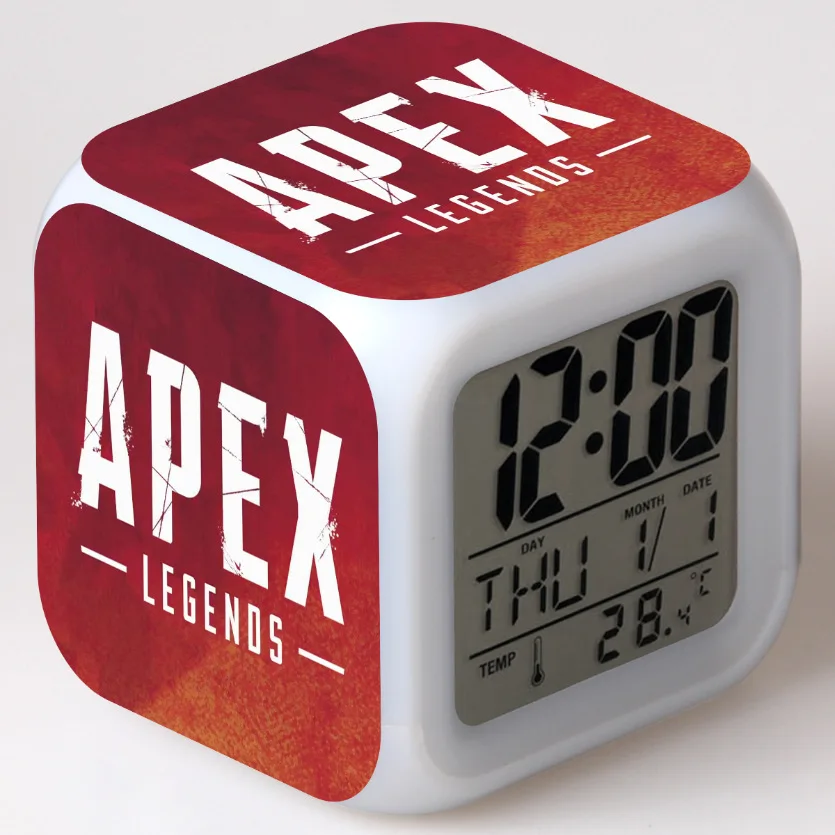 Apex Legends светодиодный Будильник мультфильм Цифровой Детский будильник игрушки Пробуждение свет светодиодный часы-будильник стол Reveil Wekker