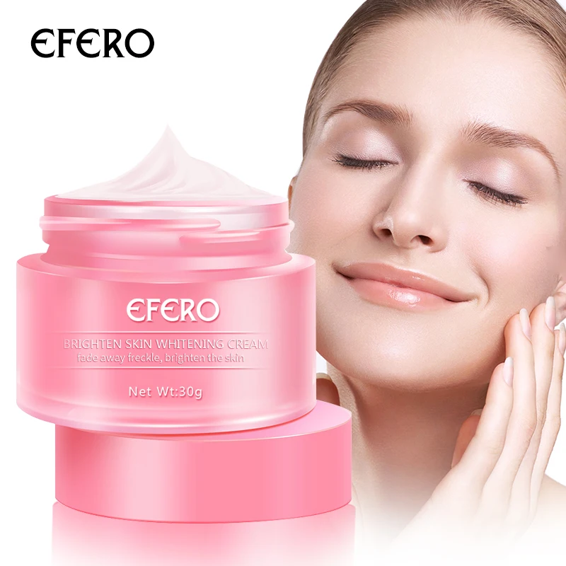 EFERO отбеливающий крем для лица Удаляет веснушки Melasma анти акне пятна меланин коллаген Гладкий уход за кожей лица отбеливающий дневной крем