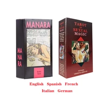 

2022New Manara Mystical Affectional Divination English Spanish French Italian and German Tarot Cards for Beginners PDF Guidebook