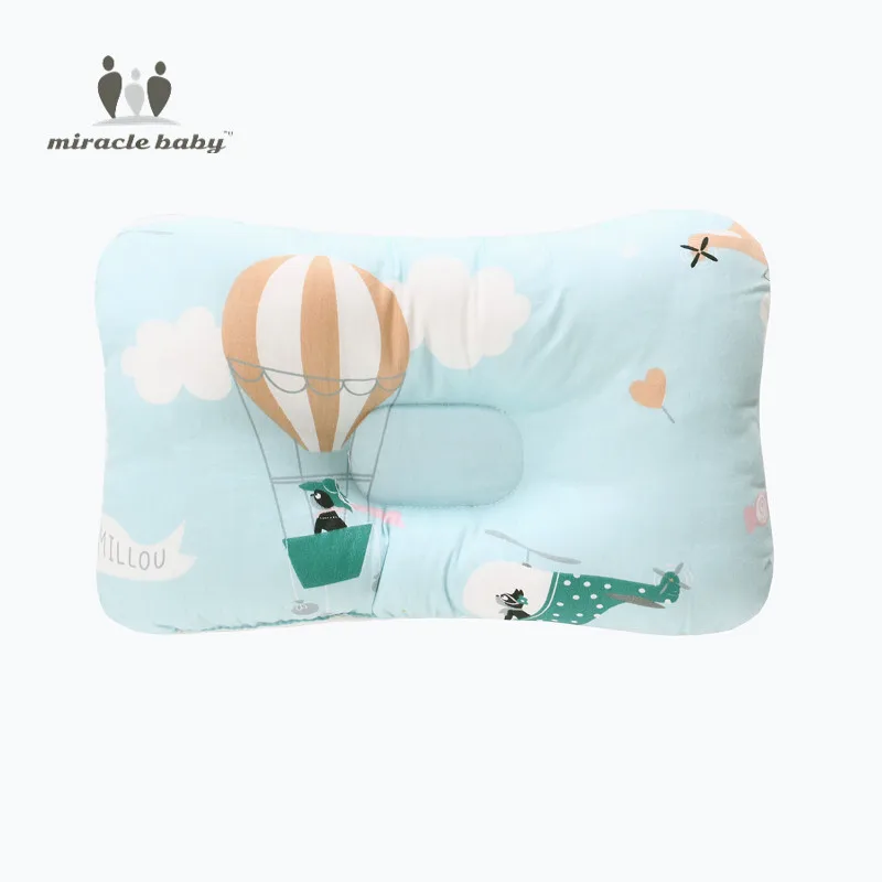 Чудо Baby Muslinlife Подушка плоская голова форменная Подушка дышащая 3D воздушная сетка детская подушка хлопок новорожденный спальный подушка - Цвет: Blue plane