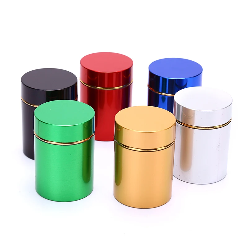 Storage Box Storage Jar Storage Can Herb Storage Container Storage Sets Plastic Storage Bottle Smell Proof Container Aluminum Herb Stash Metal Sealed Can Tea Strage Bottles Jars Boxes