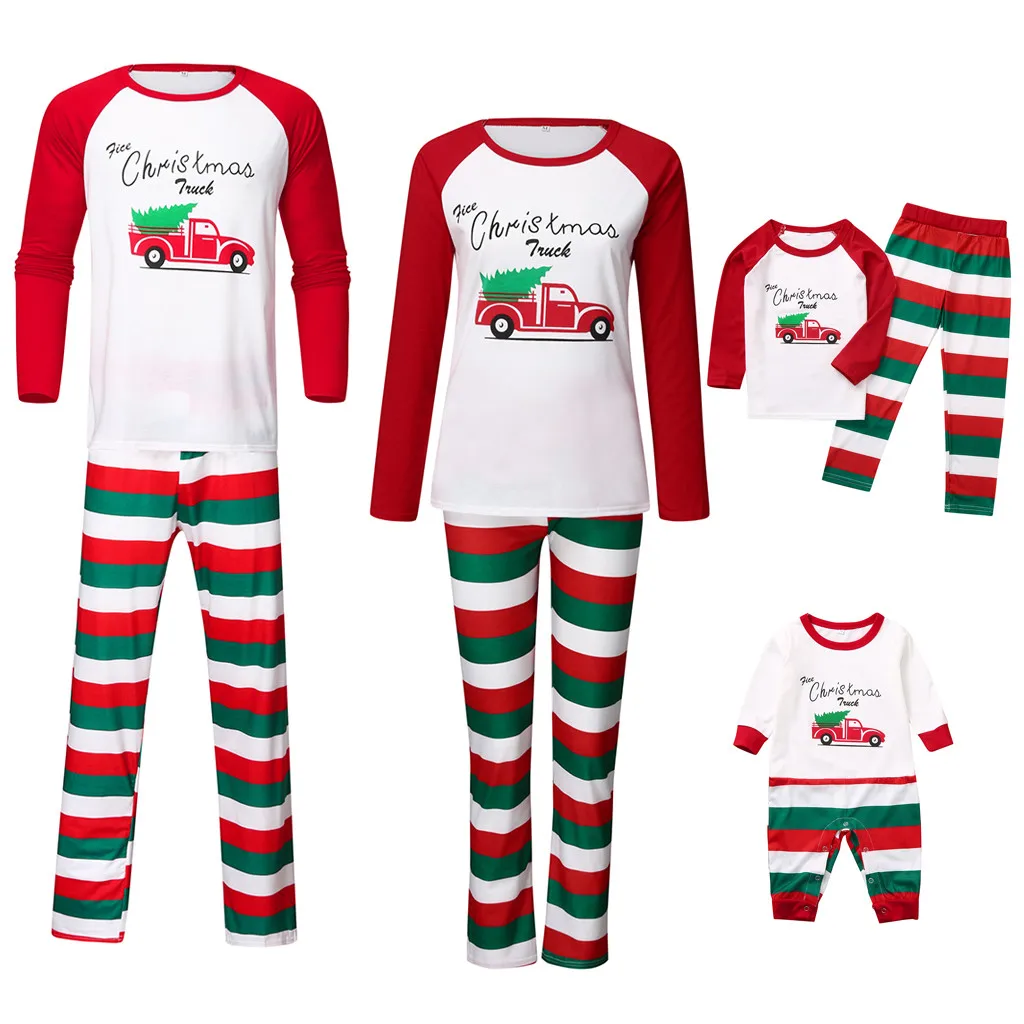 Рождественский семейный костюм, комбинезон для женщин, мужчин и детей, рождественские пижамы для малышей, красная модная Пижама, семейная Рождественская одежда - Цвет: Черный