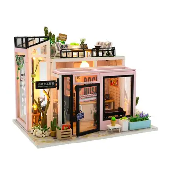 

2020 NEW DIY Miniature Dollhouse Kit Handmade House With Furniture Music Movement For Christmas Birthday Valentine's Day Gift