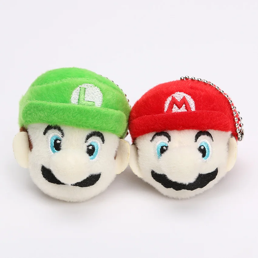 100 шт./компл. Супер Марио плюшевые Марио и Луиджи кулон брелок Spuer Mario Bros Плюшевые Новогодние украшения подарки 6 см