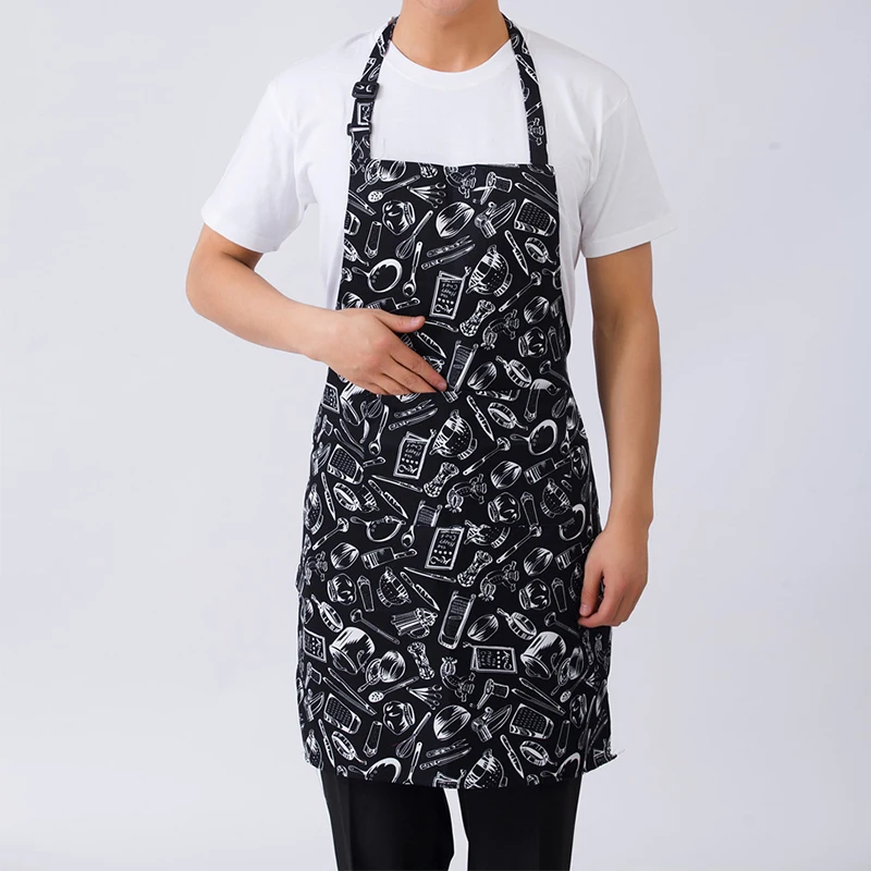 Слоновая кость Wholesale unisex Half-length Adult Apron Striped Hotel Restaurant Chef Waiter Apron Kitchen Cook Adjustable waterproof Apron new - Цвет: Слоновая кость