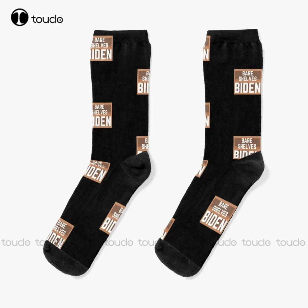 

Bare Shelves Biden Supply Chain Issues Shortage Economic Recession Sarcasm Socks Sports Socks Personalized Custom Christmas Gift