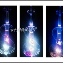 Хрустальная скрипка с цветным светильник 4/4