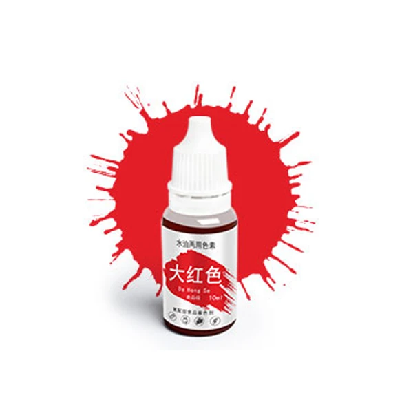 red Новые красители для мыла, набор для окрашивания, набор жидкостей, съедобные красители для Пластилин «сделай сам», водяное масло двойного назначения WSH99 - Цвет: red