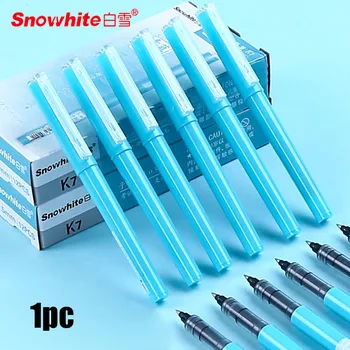 

1PC K7 Straight Liquid Water-based Signature Ball pen Test Black Gel Pen Quick-drying 0.5mm Bullet head School Office Supplies