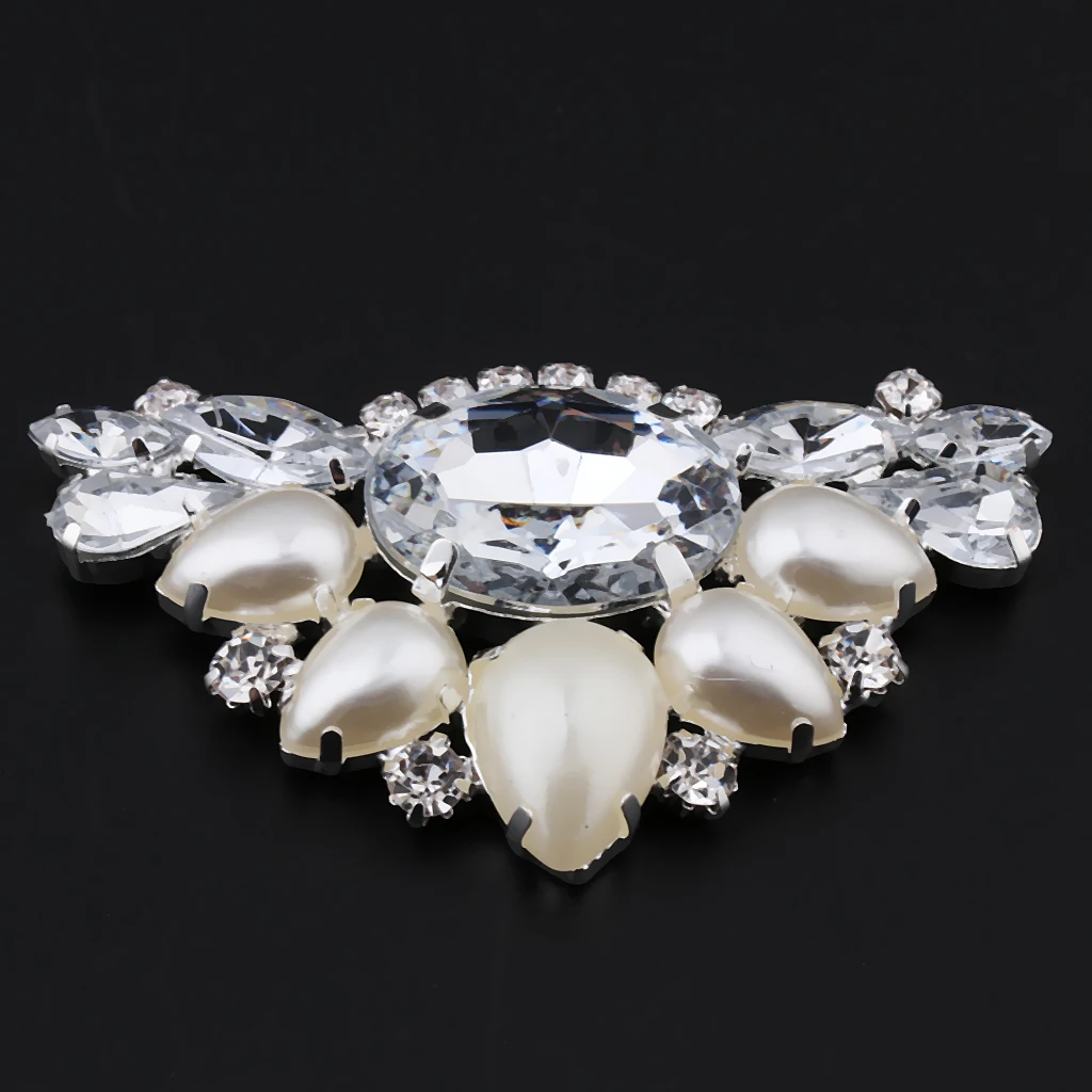 1pcs Versatile shoe clips Artificial Pearl Rhinestone Crystal Wedding Shoe Clips High-heel Buckle