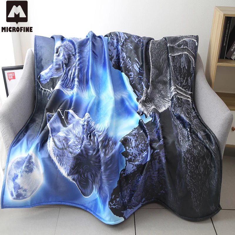 

Microfine Blankets Animal Pattern Thread Blanket Sofa Decorative Throws Blanket on Sofa/Bed/Plane Knit Blanket