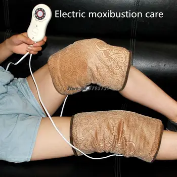 

Moxa Electric Heated Kneepad Health Protector Winter Knee Warmer Moxibustion Treatment Old Cold Leg