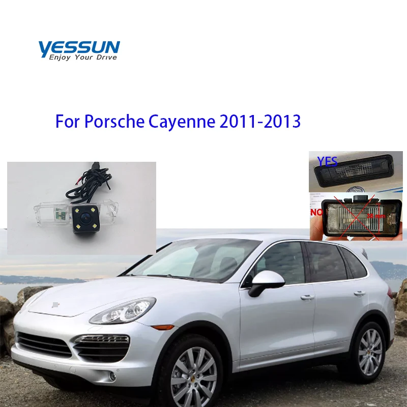 Yessun камера заднего вида CCD для Porsche Cayenne 2011-2013 парковочный обратный резервный 4 светодиодный камера Автомобильный номерной знак