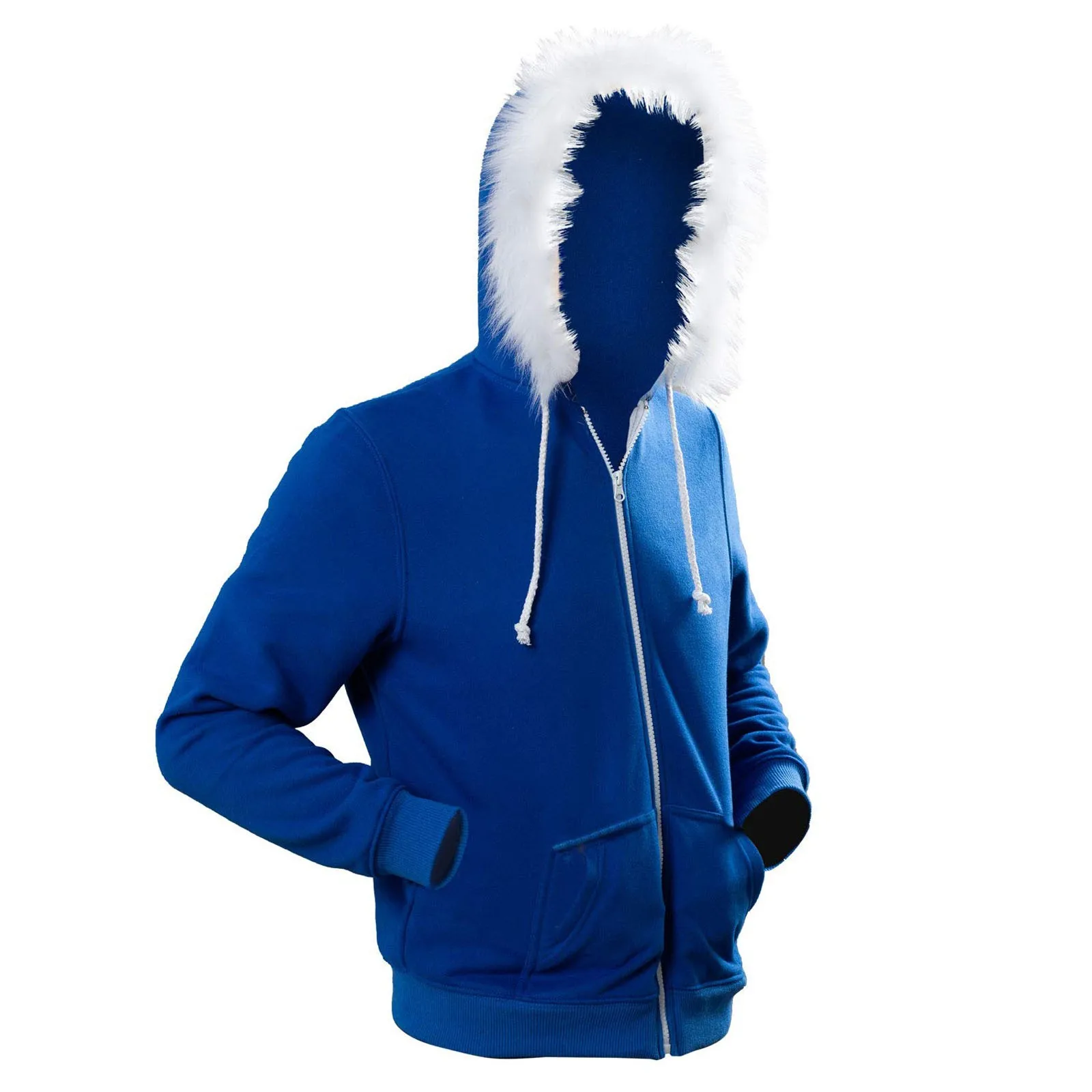 Children Blue Fleece Hooded Jacket Cosplay Costume Winter Warm Outerwear Sport Windbreakers Kids Boys Girls Down Coats 2