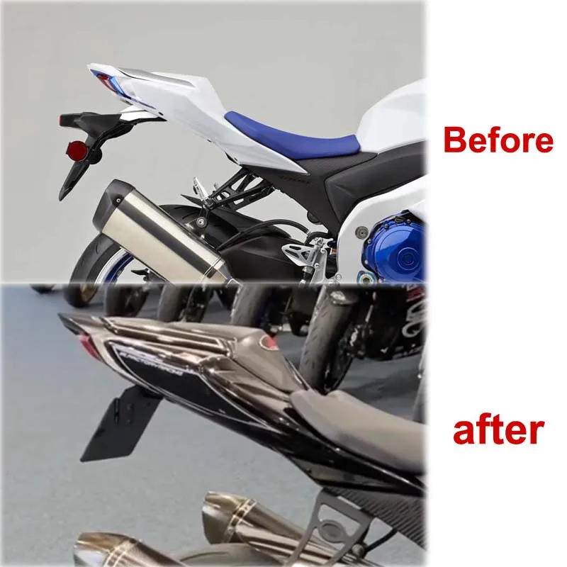 Для Suzuki GSXR1000 GSX-R 1000 2009 2010 2011 2012 2013 хвост аккуратные предохранительный нейтрализатор Номерного Знака Держатель Кронштейн