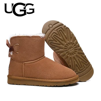 

UGG Boots 5062 Original Ladies Classic Mini Bailey Bow Boots 1 Ribbon Boot Uggs Snow Shoes Winter Boots Women's Class Fur Warm