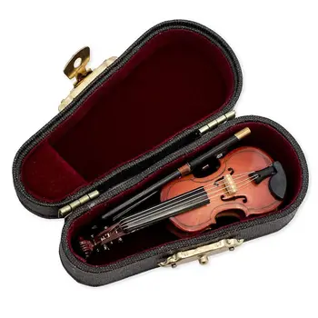 

Gifts Violin Music Instrument Miniature Replica with Case, 8x3cm