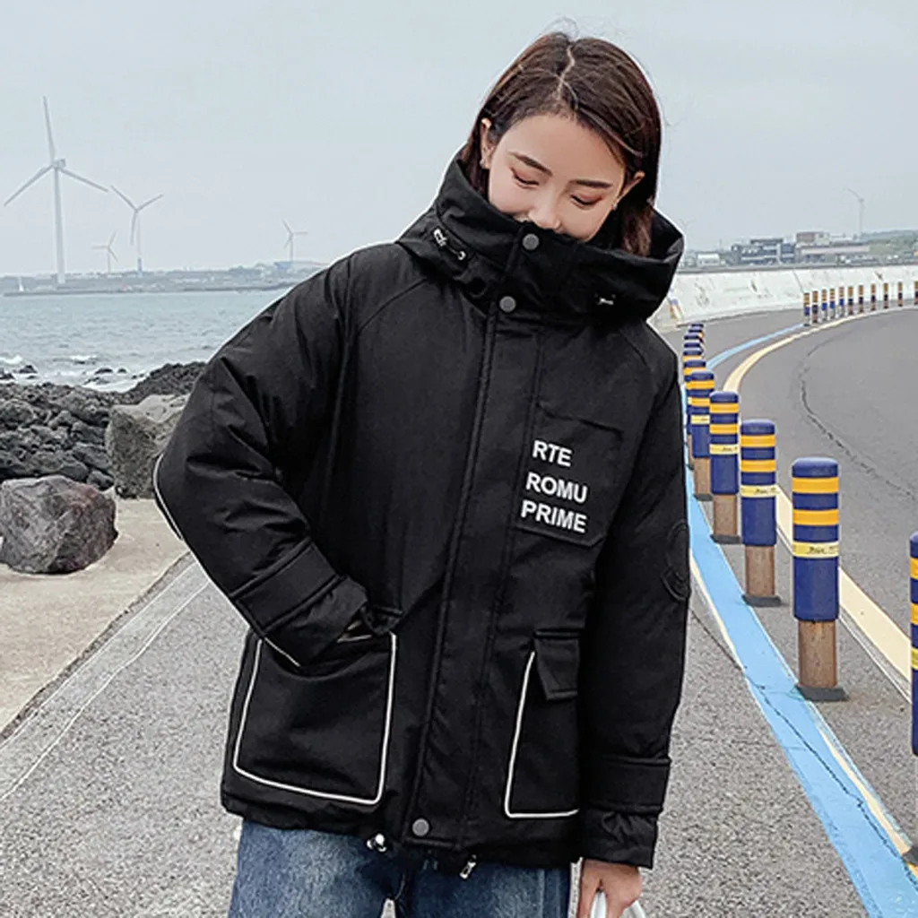 KANCOOLD, осенне-зимнее корейское пальто, куртка, Femme Ins, хлопковая стеганая одежда, теплое однотонное пальто с длинным рукавом, новая одежда