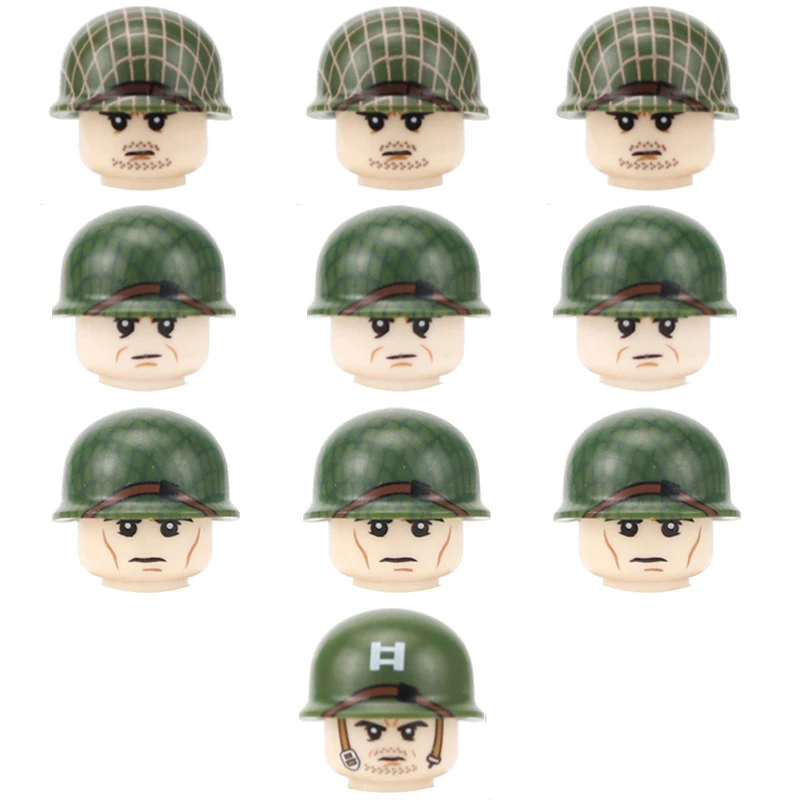 

WW2 US Airborne Division 101st Soldier Figures Building Blocks Military Army US Helmet Guns Accessories Bricks Toys For Children