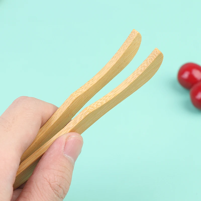 1Pcs/4pcs Bamboo Teaware Tea Clips Wood Toast Tong Wooden Toaster Bagel Bacon Squeezer Sugar Ice Tea Tongs food tongs