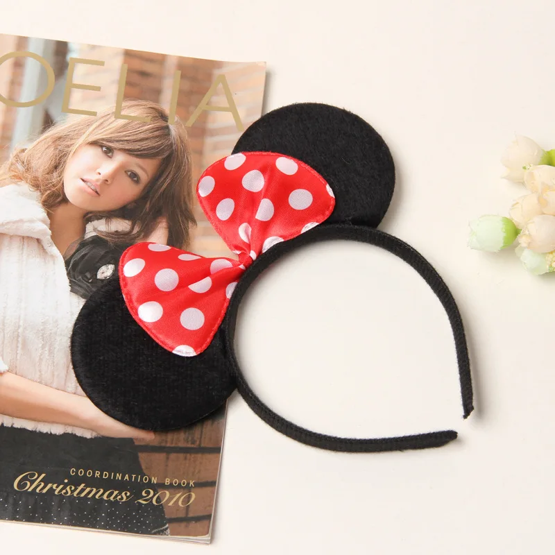 Headwear Minnie Mouse Ears Headband Festival DIY Hair Accessories Hairband Christmas Sequin Hair Bows for girls women gift - Цвет: 27