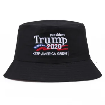 

Trump 2020 Bucket Hat Brand Summer Hat Women Men Panama Flat Caps Sun embroidery Visor Fishing Fisherman Bob Hat