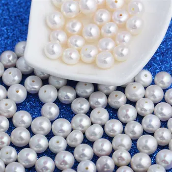 

1Pairs 3-13mm Half Hole Drilled Pearl Beads Super Luster Natural Freshwater Pearl Loose Beads