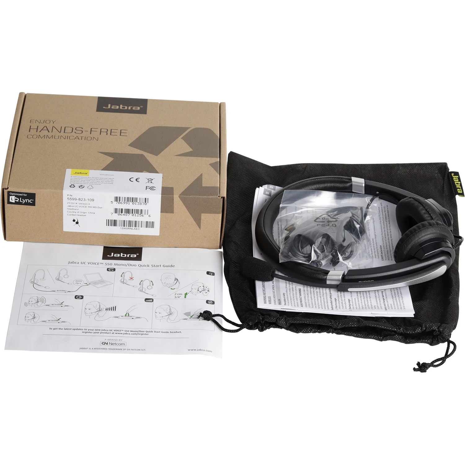 j-abra UC VOICE 550 MS Duo Lync оптимизированная Проводная гарнитура для софтфона