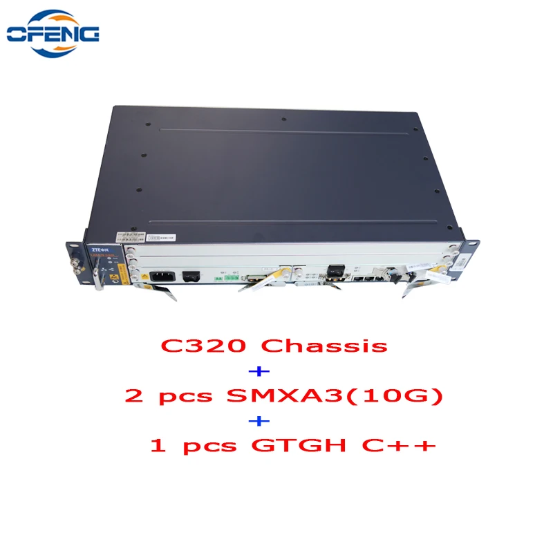 Мини zte C320 GPON OLT 10G DC zte C320 OLT шасси+ 2* SMXA3 с GTGO GTGH 8 портами 16 портами con tarjeta 10GE - Цвет: 2SMXA3  GTGO 2C Plus