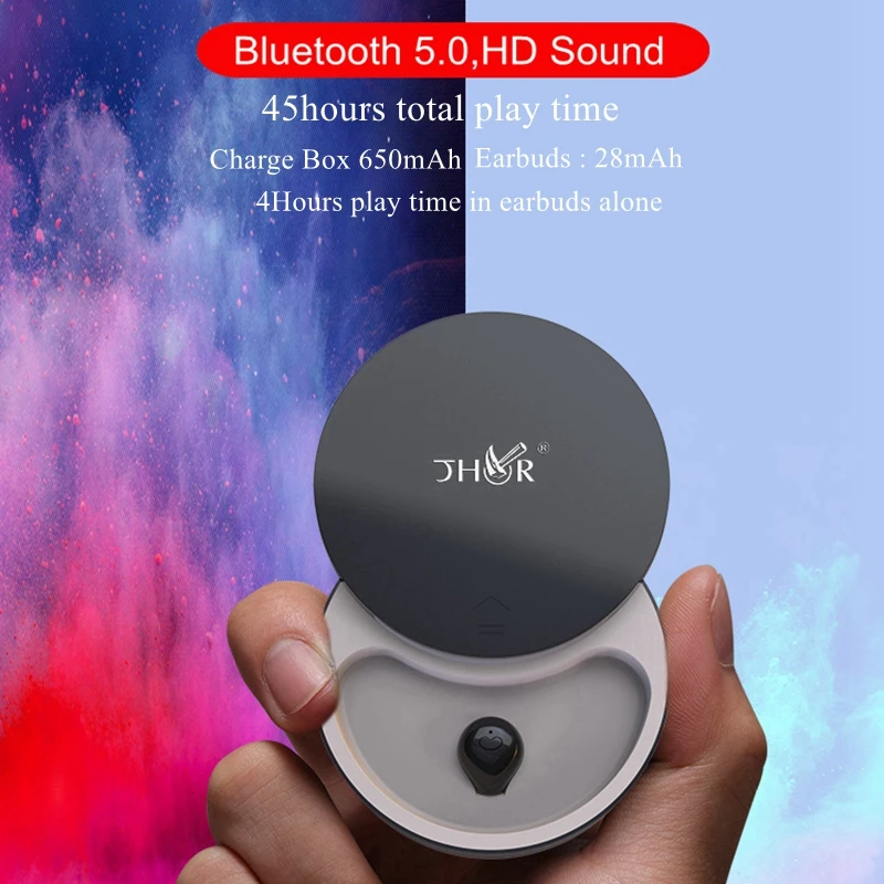 Мини Bluetooth вкладыши невидимые Bluetooth 5,0 наушники True Беспроводной наушник с зарядный чехол громкой связи Bluetooth гарнитура для всех телефонов