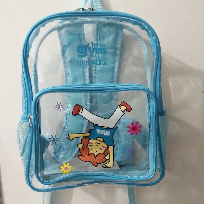 

New Style Shoulder PVC Backpack Hot Pressing PVC Backpack Shoulder Transparent Bag