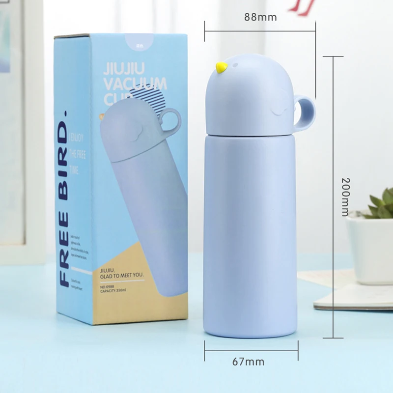 Custom Water Bottle New Creative Mug Cute Girl Style Thermos 304 Stainless Steel With Lid Gift kettle Korean water Bottle Ins
