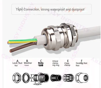 

1 Pcs M40 M50 M63 Metric Cable Connector Explosion Proof 304 Stainless Steel Gland Waterproof Brass IP68