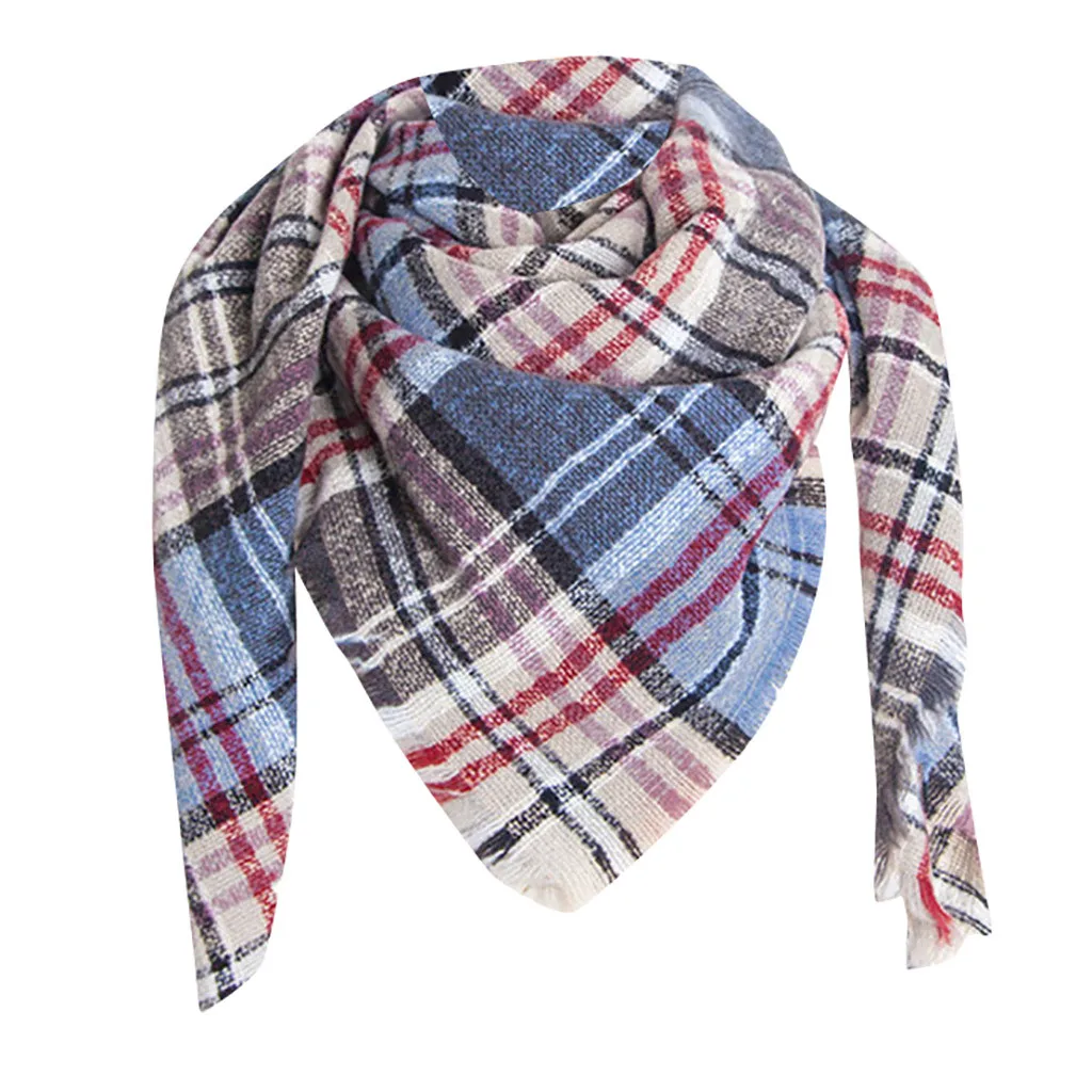 

2019 Autumn Winter Female Wool Scarf Women Cashmere Scarves Stripe Long Shawl Wrap Blanket Warm Tippet Long Scarves Winter Warm