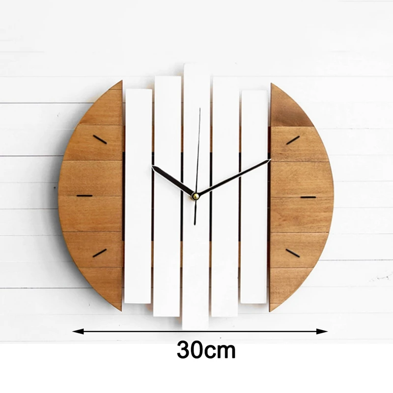 Xylophone Wooden Wall Clock Modern Design Vintage Rustic Shabby Clock Quiet Art Watch Home Decoration