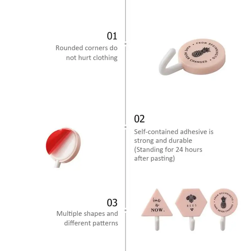 3 шт. в упаковке, ветровые крючки, крепкий клейкий крючок для кухни, настенный, креативный, для ванной комнаты, без ногтей, бесшовная вешалка, крючок, полки