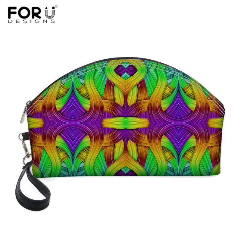 FORUDESIGNS косметички с принтом волн для женщин дорожный кейс для косметики туалетных принадлежностей Органайзер держатель на молнии для девушек