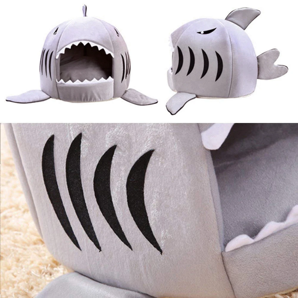 Pet Dog Cats Soft Sleeping Bed House Pad Shark Shape Warm Cushion Nests Kennel Pet Dog Cats Soft Sleeping Bed House Pad Shark Shape Warm Cushion Nests Kennel