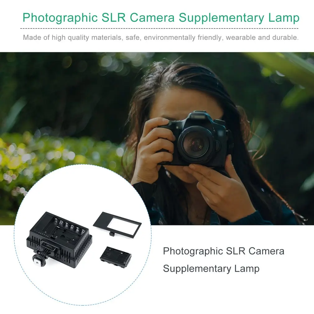 LD-160 9,6 Вт светильник ing светодиодный светильник для видео фотостудии светильник для камеры осветитель 5400/3200 K с регулируемой яркостью для камеры Canon