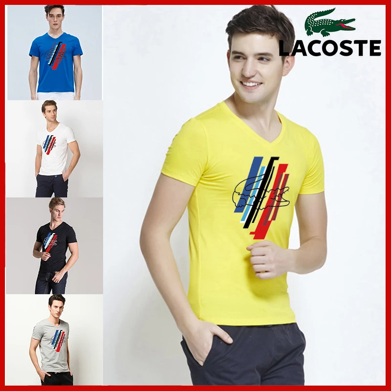 Lacoste New Original Brand T Shirt Men Tops Summer Short Sleeve Fashion T  shirt 100% Cotton Mans Tshirt 2LA86|T-Shirts| - AliExpress