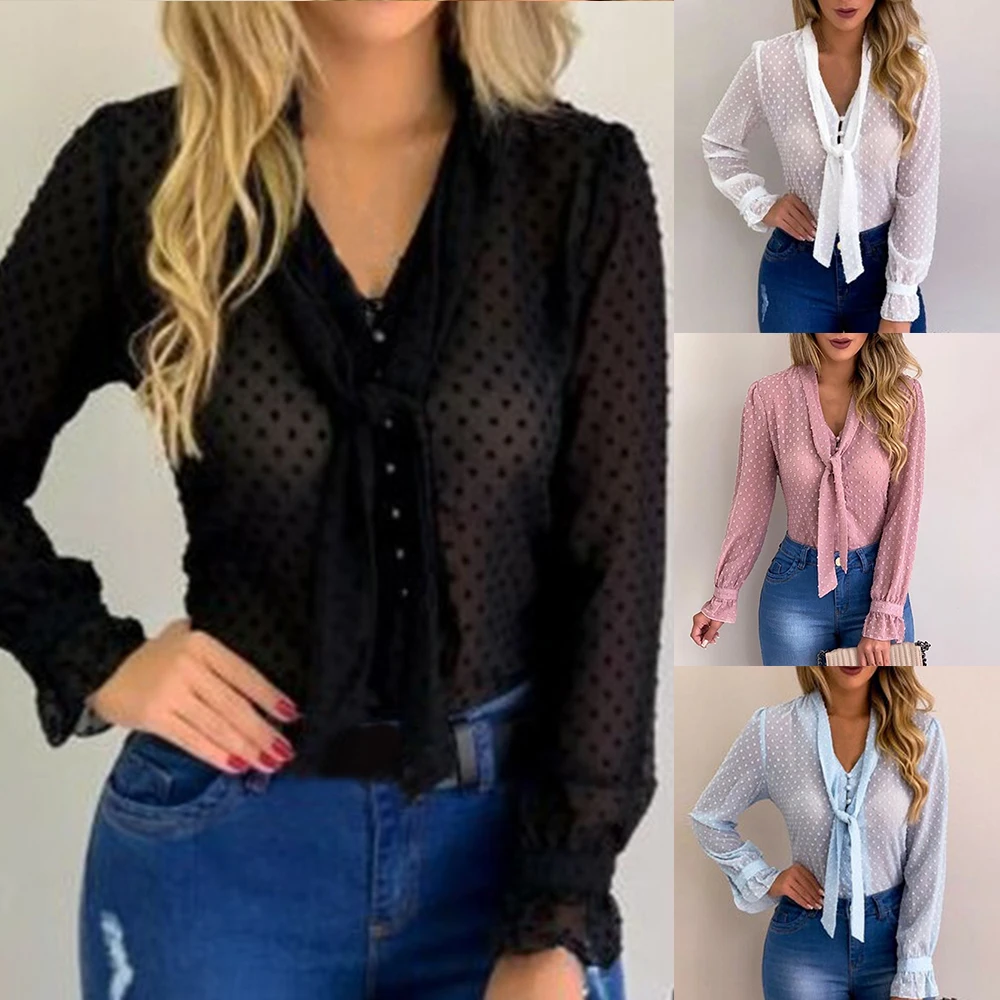 Женские розовые блузки и рубашки новые милые офисные стильные женские летние шифоновые топы туника с рукавами три четверти de moda